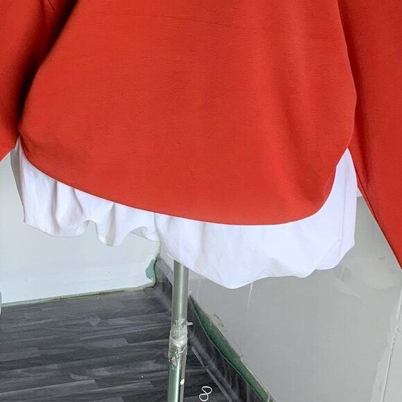 Retro Colorblock Sweatshirt Red White Navy Cropped - Picture 3 of 4